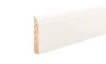 Vægliste fyr hvid - 9 x 43 x 3000 mm